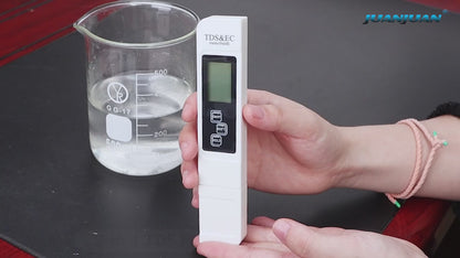 Portable Digital Water TDS, EC, And Temperature Meter (3-in-1) With ATC Function, 1ppm Resolution, 0-9999ppm Purity Tester